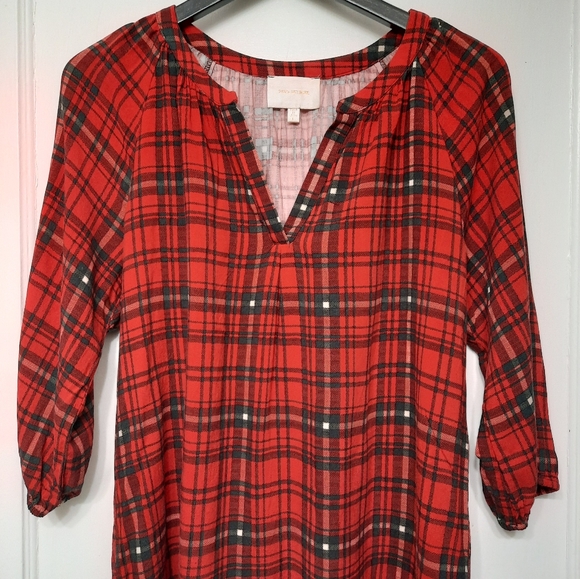 Plaid Top by Skies Are Blue, Size Large - Picture 3 of 4